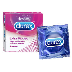 DUREX(EXTRA RIBBED)CONDOMS 1*3